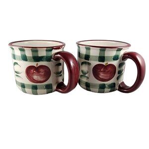 EUC Nantucket Apple Mugs (Set of 2)